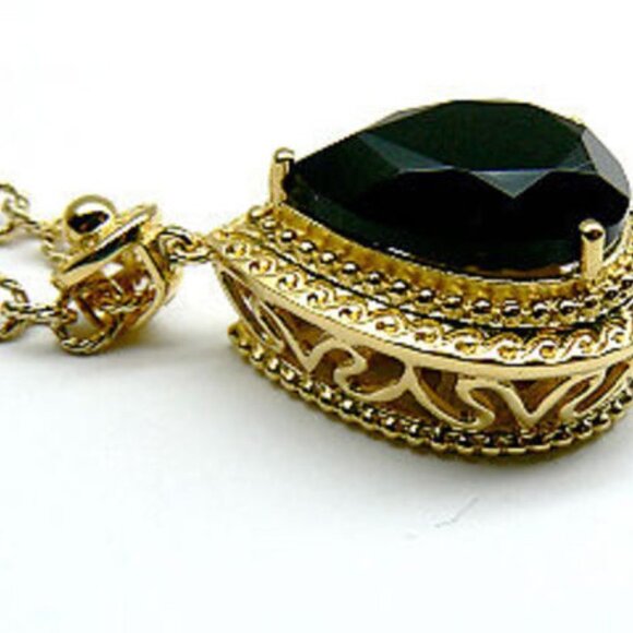 VERA WANG 18KT Gold over SILVER w/ Stone Necklace - Picture 6 of 9